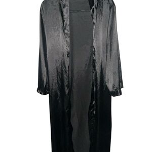 Luxurious Black Satin Women's Robe
